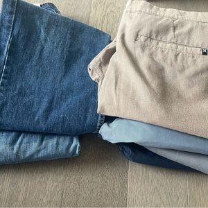 Bundle Men's Blue and Beige Pants & shorts